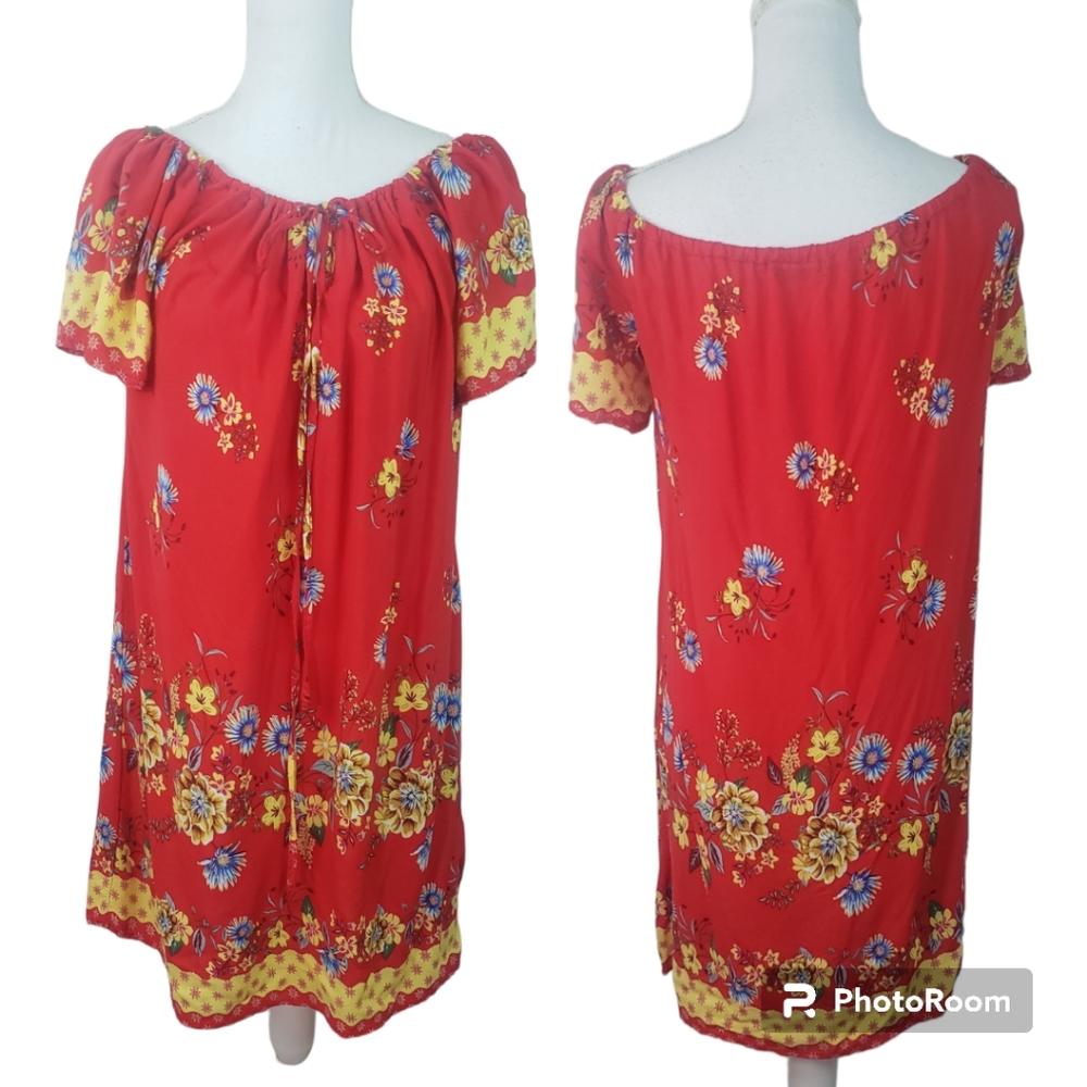 Shein Curve 2XL Boho Floral Dress